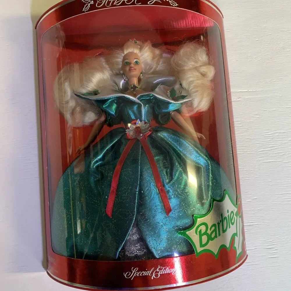 VTG Rare 1995 Vintage Holiday Barbie CIB SEALED Red Dress